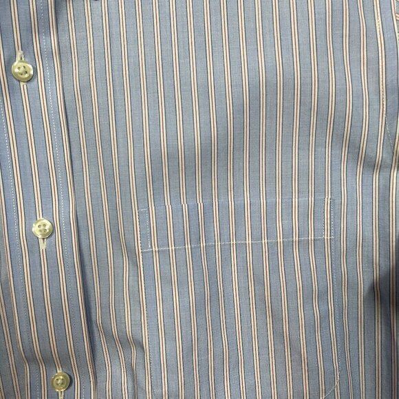 Brooks Brothers Blue & White MILAND Non Iron Dress shirt size 15.5/33 - Picture 2 of 4